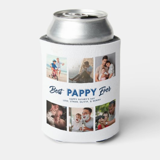 Rafraîchisseur Pour Canette Custom Father's Day Photo Collage Best Pappy Ever (Can Dos)