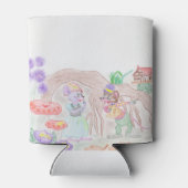 Rafraîchisseur Pour Canette Custom Kids Artwork, deux mignonnes souris, fleurs (Dos)