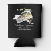 Rafraîchisseur Pour Canette Custom Lake and Date New York Walleye Opener Can (Devant)