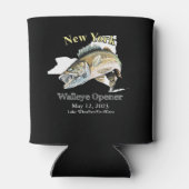 Rafraîchisseur Pour Canette Custom Lake and Date New York Walleye Opener Can (Dos)