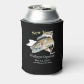 Rafraîchisseur Pour Canette Custom Lake and Date New York Walleye Opener Can (Can Dos)