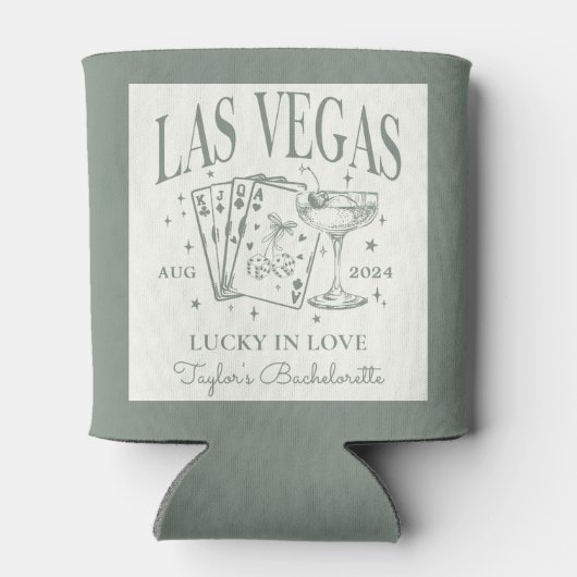 Rafraîchisseur Pour Canette Custom Luxe Las Vegas Bachelorette Party (Dos)