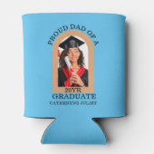 Rafraîchisseur Pour Canette Custom Modern Arch Photo fière diplôme de père (Dos)