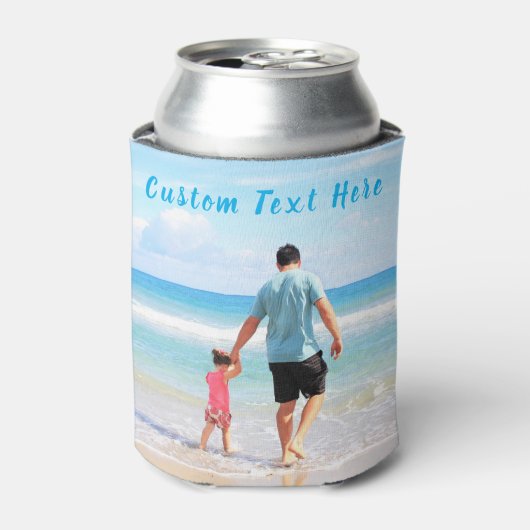 Rafraîchisseur Pour Canette Custom Photo et texte - Your Own Design - Pour pap (Can devant)