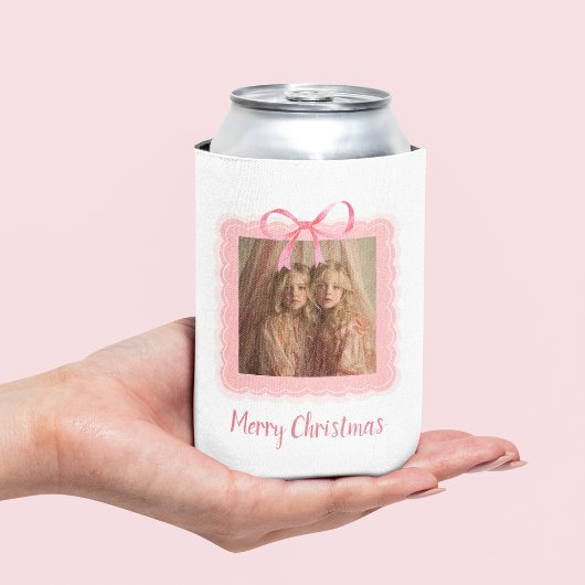 Rafraîchisseur Pour Canette Custom Photo Merry Christmas Can Cooler