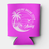 Rafraîchisseur Pour Canette Custom Spring Break Girls Trip Cute Beach Rose (Devant)