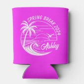 Rafraîchisseur Pour Canette Custom Spring Break Girls Trip Cute Beach Rose (Dos)