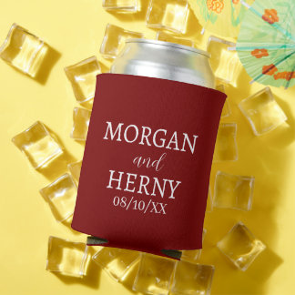 RAFRAÎCHISSEUR  POUR CANETTE CUSTOMIZED NAME STYLISH MODERN WEDDING 