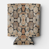 Rafraîchisseur Pour Canette Cut Tree Branch Logs Stacked Pattern Photograph (Devant)