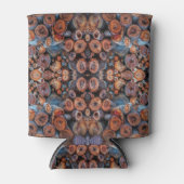 Rafraîchisseur Pour Canette Cut Tree Logs Stacked Together Pattern Photograph (Devant)