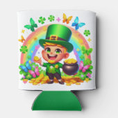 Rafraîchisseur Pour Canette Cute arc-en-ciel Leprechaun avec or (Dos)