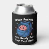 Rafraîchisseur Pour Canette Cute Back-to-School Customizable “Brain Ready" (Can devant)