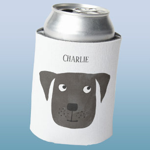 Rafraîchisseur Pour Canette Cute Black Labrador Retriever Chien Nom personnali