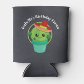 Rafraîchisseur Pour Canette Cute Cactus dans un Sombrero sur tableau noir (Devant)