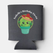 Rafraîchisseur Pour Canette Cute Cactus dans un Sombrero sur tableau noir (Dos)