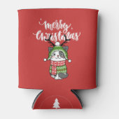 Rafraîchisseur Pour Canette Cute Chat Noël Stocking fourchettes Galore (Devant)