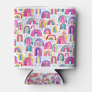 Rafraîchisseur Pour Canette Cute Colorful Watercolor Rainbows