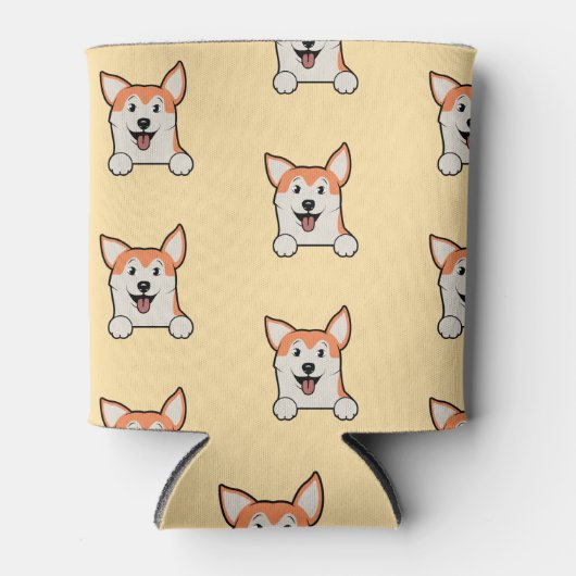 Rafraîchisseur Pour Canette Cute Corgi Motif - Amoureux des chiens Boire Glaci (Devant)