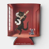 Rafraîchisseur Pour Canette Cute Dancing Guitare Chat et souris peut refroidir (Devant)