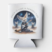 Rafraîchisseur Pour Canette Cute Fennec Renards Rocheuses Guitares Acoustiques (Devant)