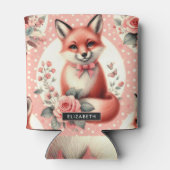 Rafraîchisseur Pour Canette Cute Floral Baby Fox (Dos)