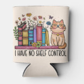 Rafraîchisseur Pour Canette Cute Floral Livres et Chat (Devant)