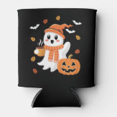 Rafraîchisseur Pour Canette Cute Ghost Boire Café de glace Halloween (Devant)