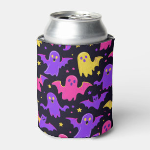 Rafraîchisseur Pour Canette Cute Ghosts & Bats Halloween