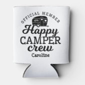 Rafraîchisseur Pour Canette Cute Happy Camper Crew Membre Camping (Devant)