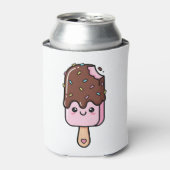 Rafraîchisseur Pour Canette Cute Kawaii Smiling Popsicle (Can devant)