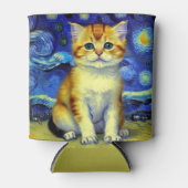 Rafraîchisseur Pour Canette Cute Kitten Starry Night Van Gogh (Devant)