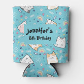 Rafraîchisseur Pour Canette Cute Kitty Cats Whimsical Motif Anniversaire (Devant)