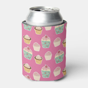 Rafraîchisseur Pour Canette Cute motif Cupcake rose