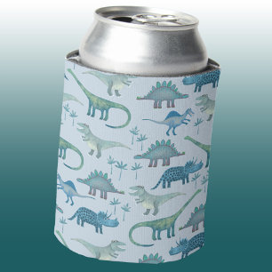 Rafraîchisseur Pour Canette Cute Motif de dinosaure bleu préhistorique