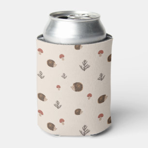 Rafraîchisseur Pour Canette Cute Motif forestier de Hérisson et Champignons