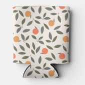 Rafraîchisseur Pour Canette Cute Orange et Motif Feuille (Devant)