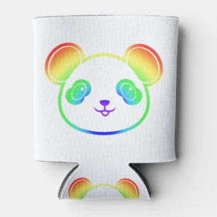 Rafraîchisseur Pour Canette Cute Panda Bear Dans Les Couleurs De L'Arc-En-Ciel