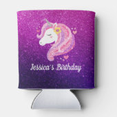 Rafraîchisseur Pour Canette Cute Parties scintillant Unicorn (Dos)
