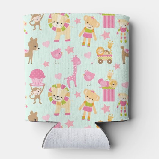 Rafraîchisseur Pour Canette Cute Pattern avec Whimsical Animals & Toys (Dos)