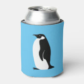Rafraîchisseur Pour Canette Cute Penguin Aqua Noir Blanc (Can devant)