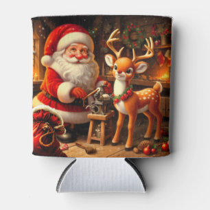 Rafraîchisseur Pour Canette Cute Père Noël et Reindeer