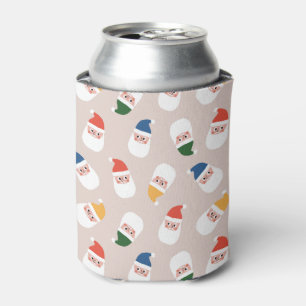 Rafraîchisseur Pour Canette Cute Père Noël fait face au Motif de Noël