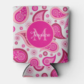 Rafraîchisseur Pour Canette Cute Pink Paisley Personalised (Devant)