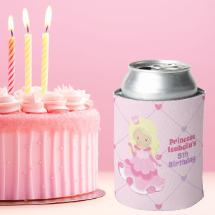 Rafraîchisseur Pour Canette Cute Princess Anniversaire Pink Personnalisé