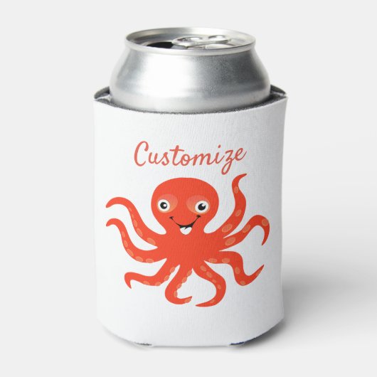 Rafraîchisseur Pour Canette Cute rouge octopus Thunder_Cove (Can devant)