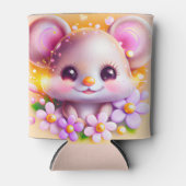 Rafraîchisseur Pour Canette Cute souris rose Kawaii (Devant)