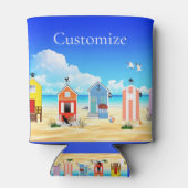 Rafraîchisseur Pour Canette Cute Tiny Beach Shacks Thunder_Cove (Dos)