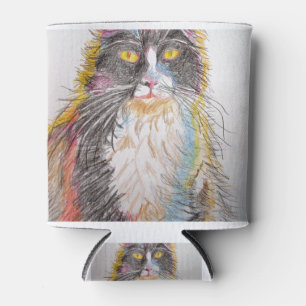 Rafraîchisseur Pour Canette Cute Tuxedo Chat Dessin d'art Chats