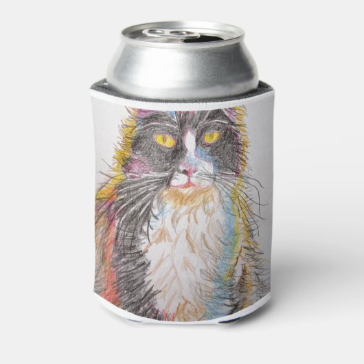 Rafraîchisseur Pour Canette Cute Tuxedo Chat Dessin d'art Chats (Can Dos)