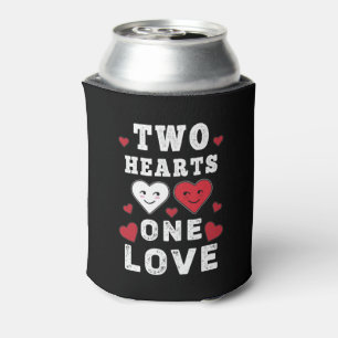 Rafraîchisseur Pour Canette Cute Two Hearts One Love Anniversaire Saint-Valent